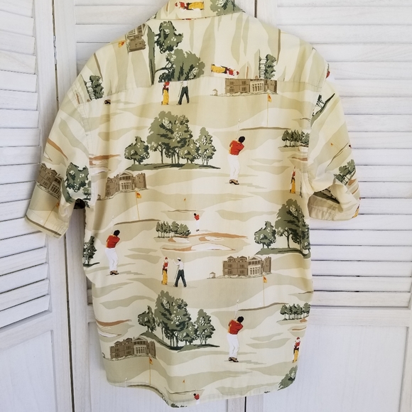 Campia Men’s Golf Print Shirt Short Sleeve Size Lg - Picture 2 of 11